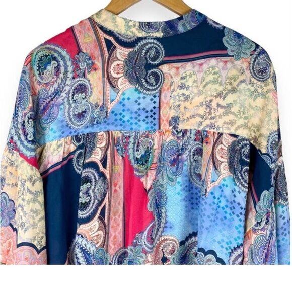 Johnny Was Onda Button Down Shirt Size Small - Picture 6 of 7